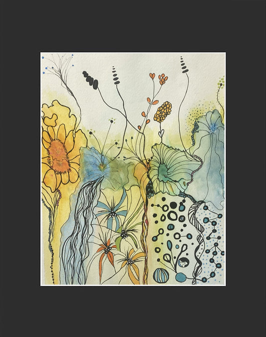 Wild Flowers in a Garden Original