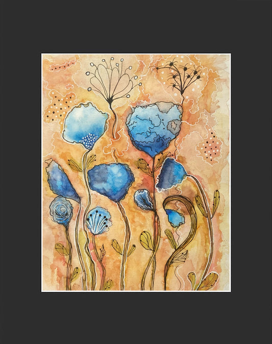 Flowers in Blue Original